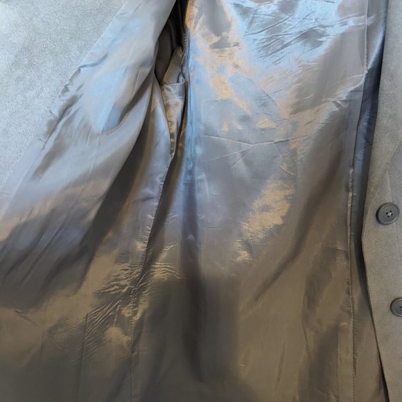 NEVER WORN! 70s Union Label | Duster Coat | ULTRASUEDE | L | GRAY | Wilson's - Picture 8 of 13